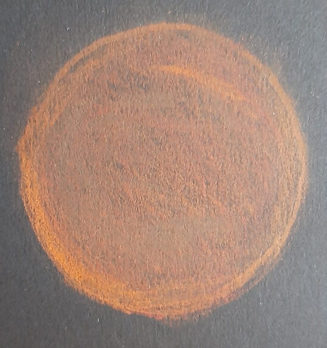 Orange red coloured moon