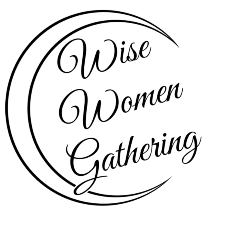 The Words Wise Women Gathering inside a crescent moon